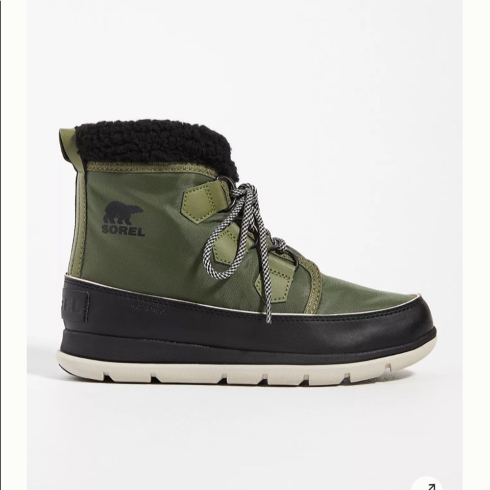 Green Sorel Explorer Carnival Ankle Winter Boots